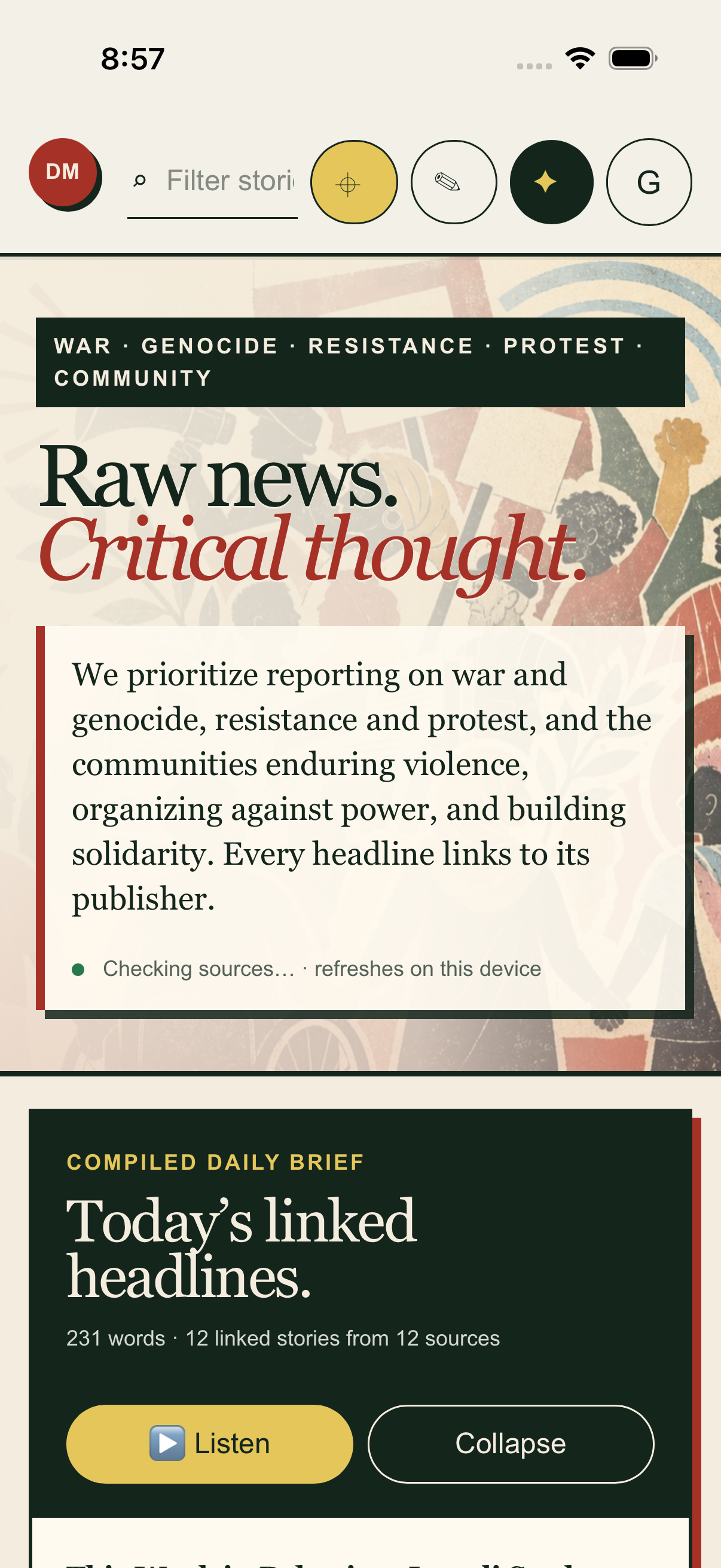 Read independent headlines in Daily Margin