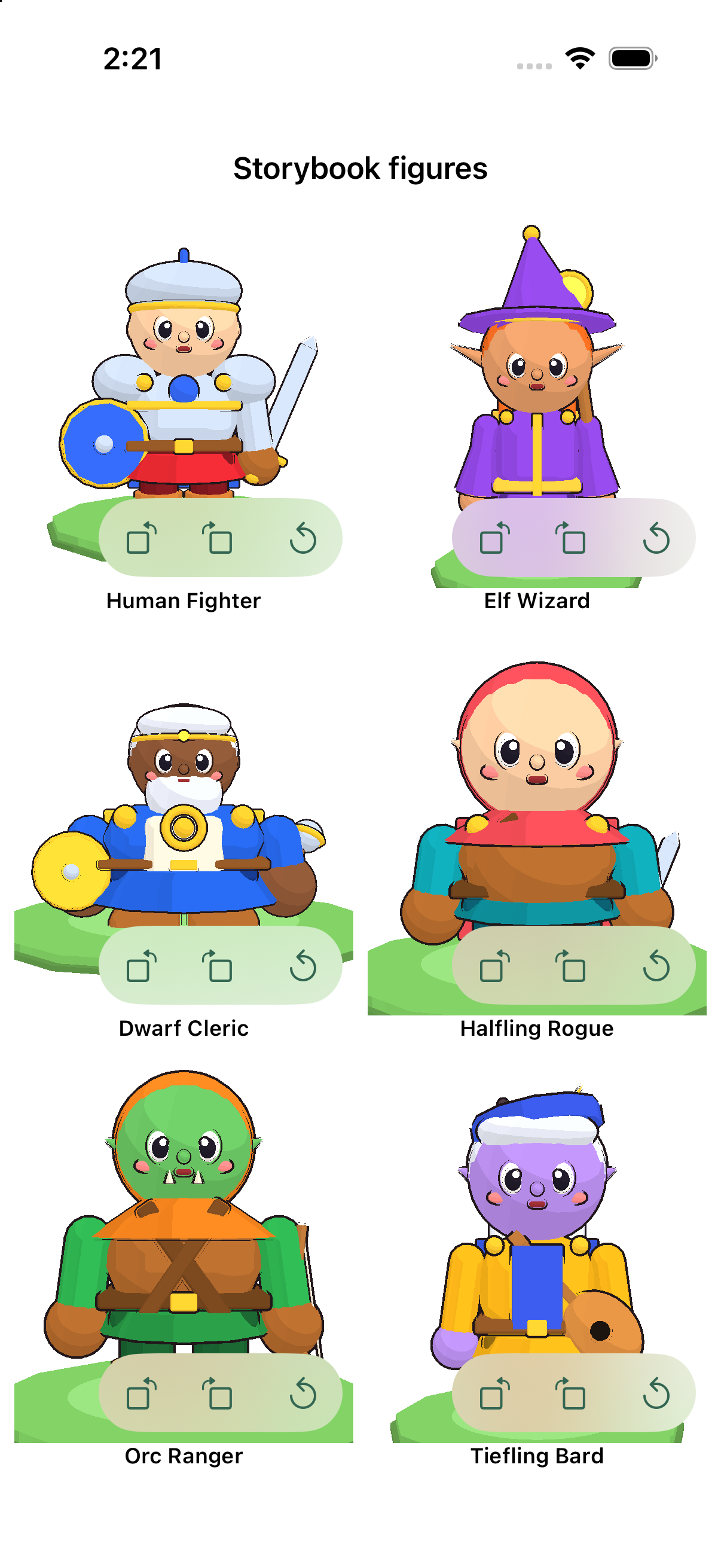 Storybook heroes in Pocket DM